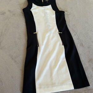 Elegant Black and White Dress